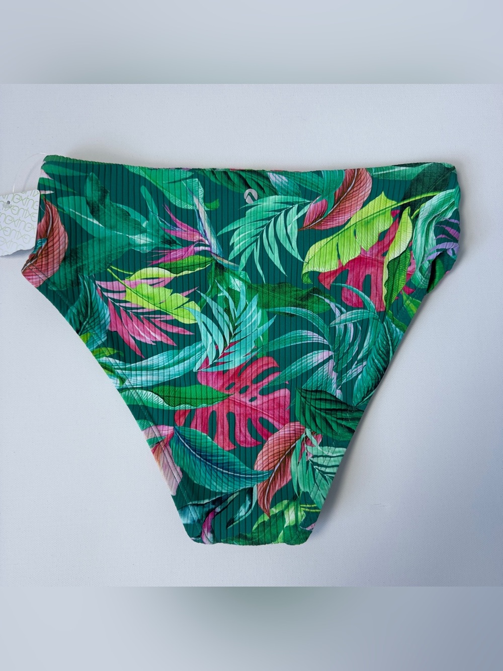 Next by Athena Tropical Print Ribbed Bikini Set Size M NWT V-Neck - Picture 8 of 16